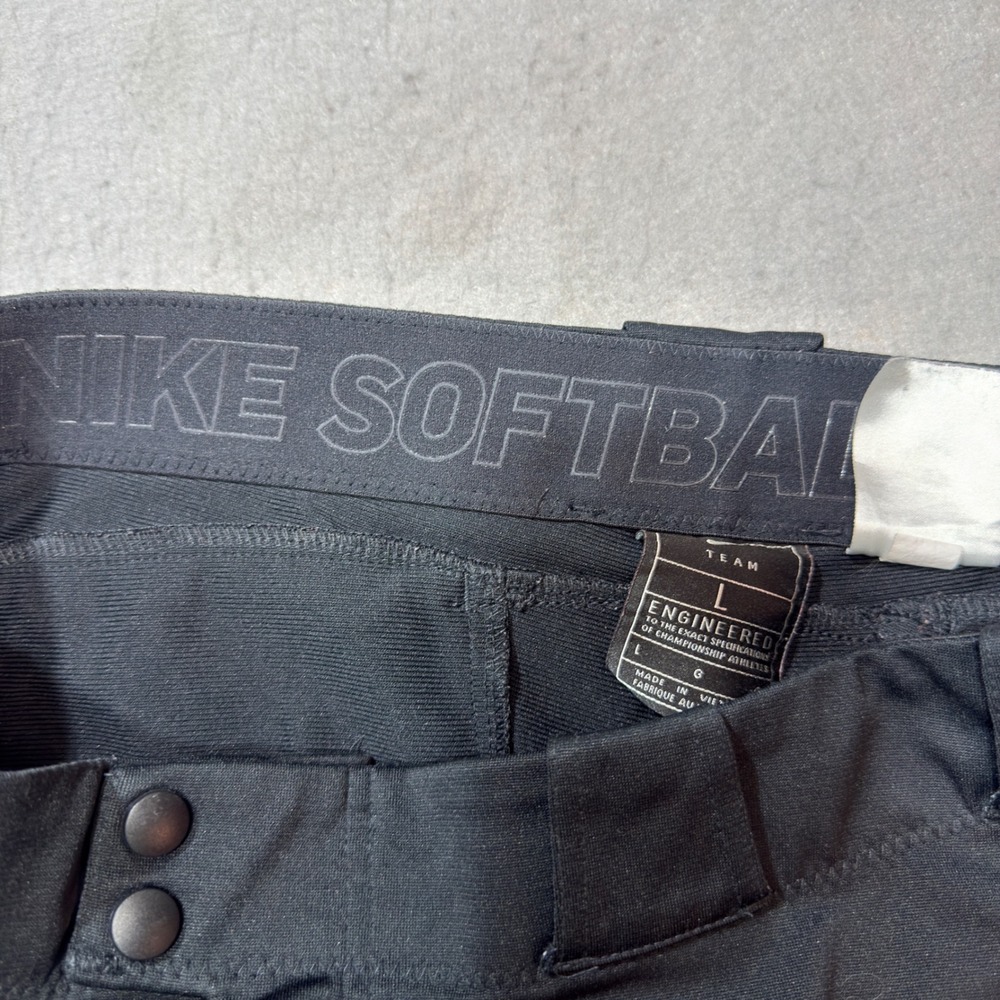 Nike Softball Pants Women Size Medium Black Cropped Athletic Performance Bottoms - Picture 10 of 12